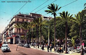 ALGER - SQUARE BRESSON ET HOTEL TERMINUS - 1954